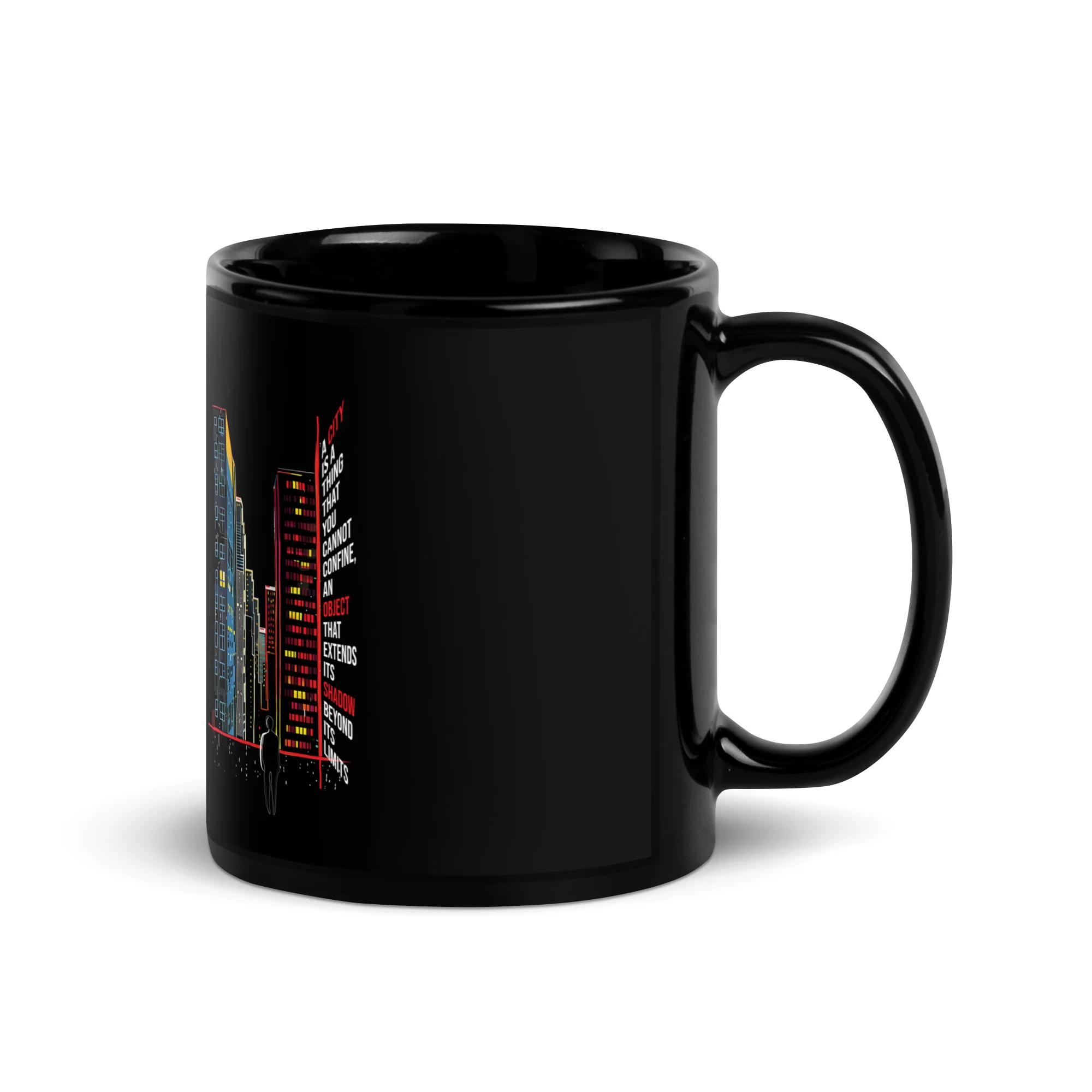 Mug - City Shadow - Black Glossy - Image 2