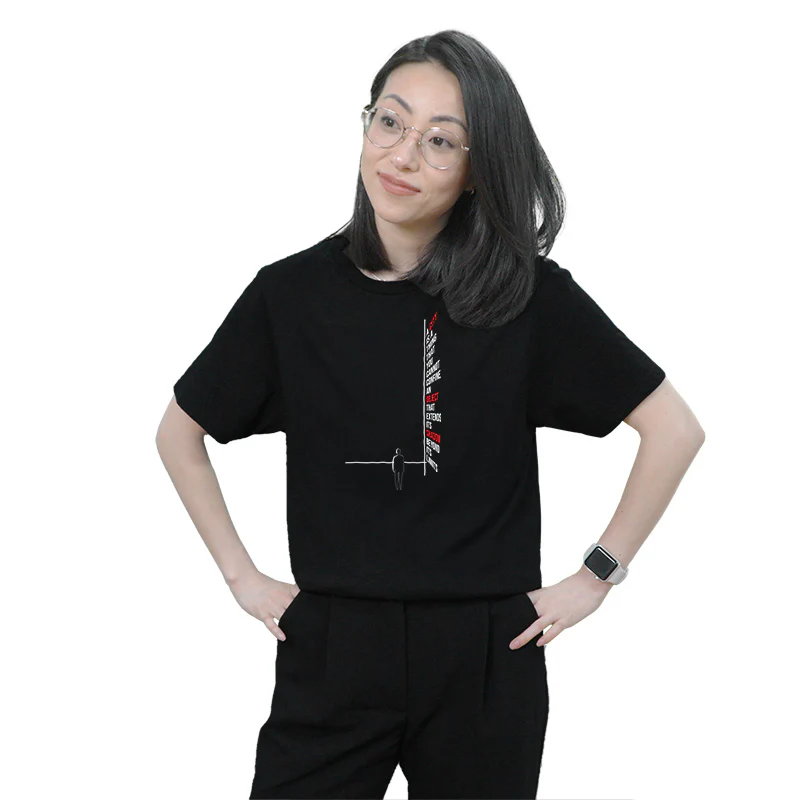 T-Shirt - City Shadow - Black Unisex - Image 2