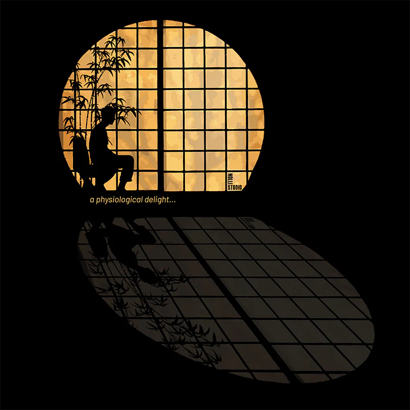 T-Shirt - Transcendent Toilet - Black Unisex - Image 4